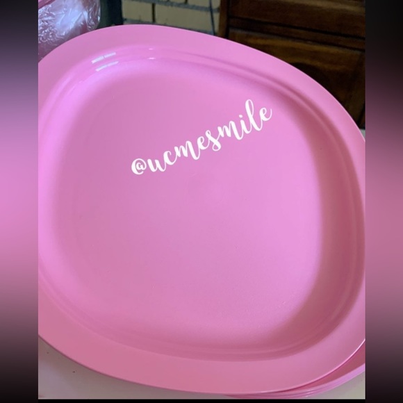 Tupperware Impressions Square Microwave Reheatable Luncheon Plates Set (4) - Picture 1 of 4